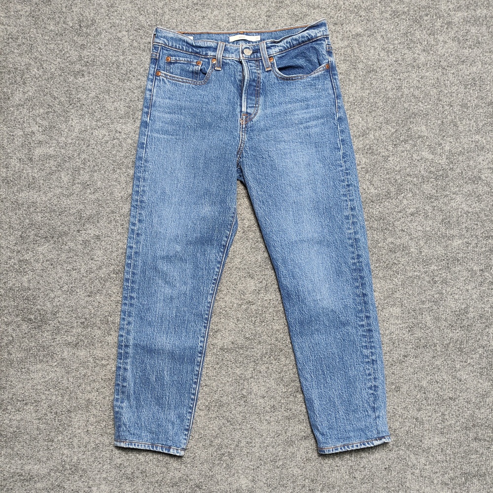 Levis Wedgie Jeans Womens 27 Medium Wash Blue High Rise Mom Premium Denim